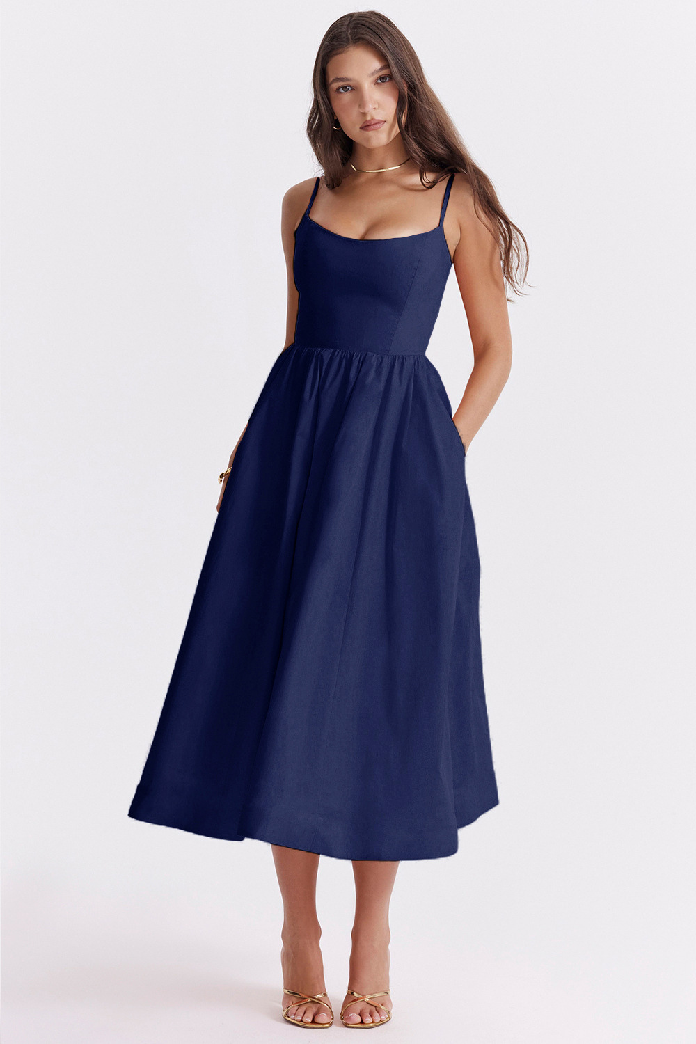 Estrella - Vestido Midi de Verano Elegante Estilo Corsé