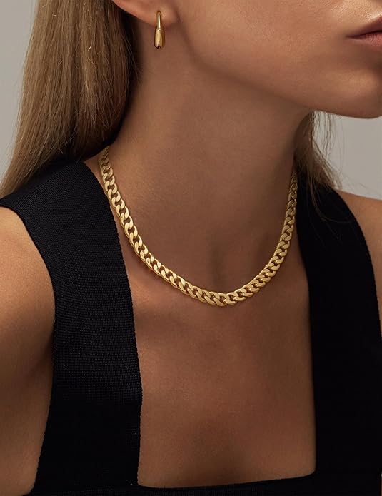 Leonor - Collar Chunky con Eslabones Cubanos