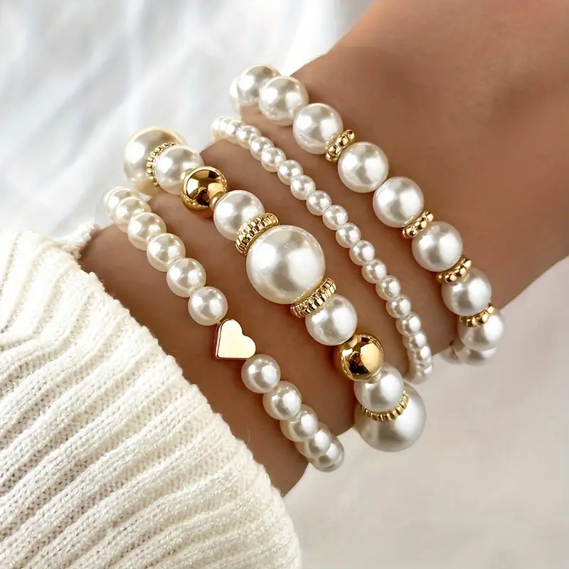 Amelia - Set de Pulseras Atemporales de Perlas