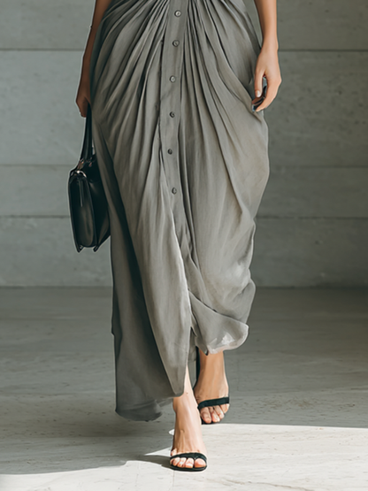 Zoe - Vestido Maxi Plisado