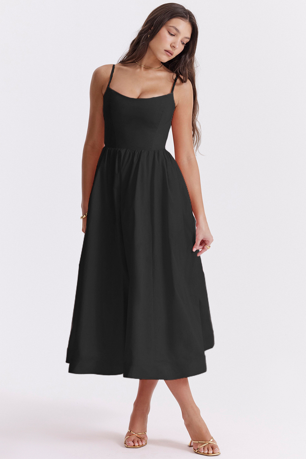 Estrella - Vestido Midi de Verano Elegante Estilo Corsé