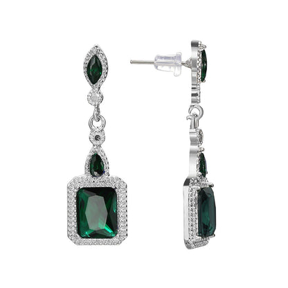 Sandra - Pendientes Clarion Verdancia | Oro Blanco