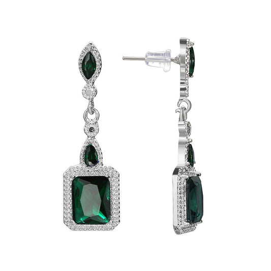 Sandra - Pendientes Clarion Verdancia | Oro Blanco