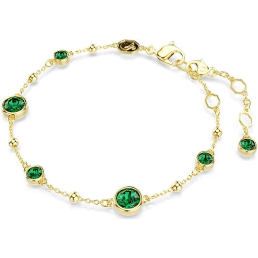 Alba - Pulsera Delicada de Esmeralda | Dorado