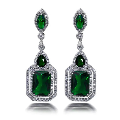 Sandra - Pendientes Clarion Verdancia | Oro Blanco