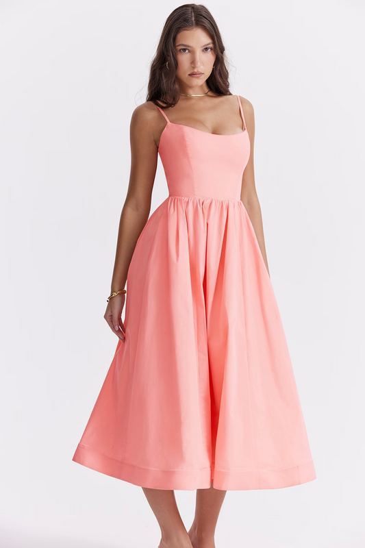 Estrella - Vestido Midi de Verano Elegante Estilo Corsé
