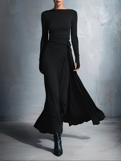 Noémie - Vestido Maxi con Nudo Lateral