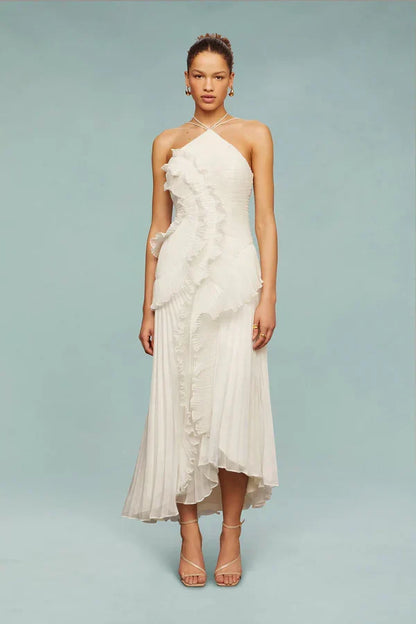 Paula - Vestido con Volantes en Espiral