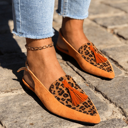 Marisa - Mules Slingback con Hebilla y Borlas