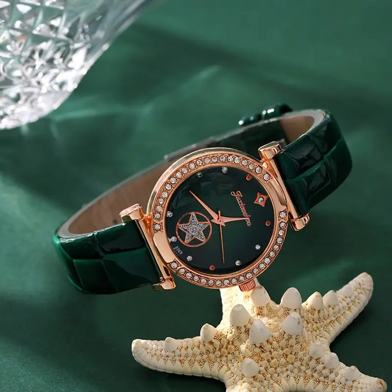 Ainhoa - Set de Joyas Verdantra Timecourt | Dorado