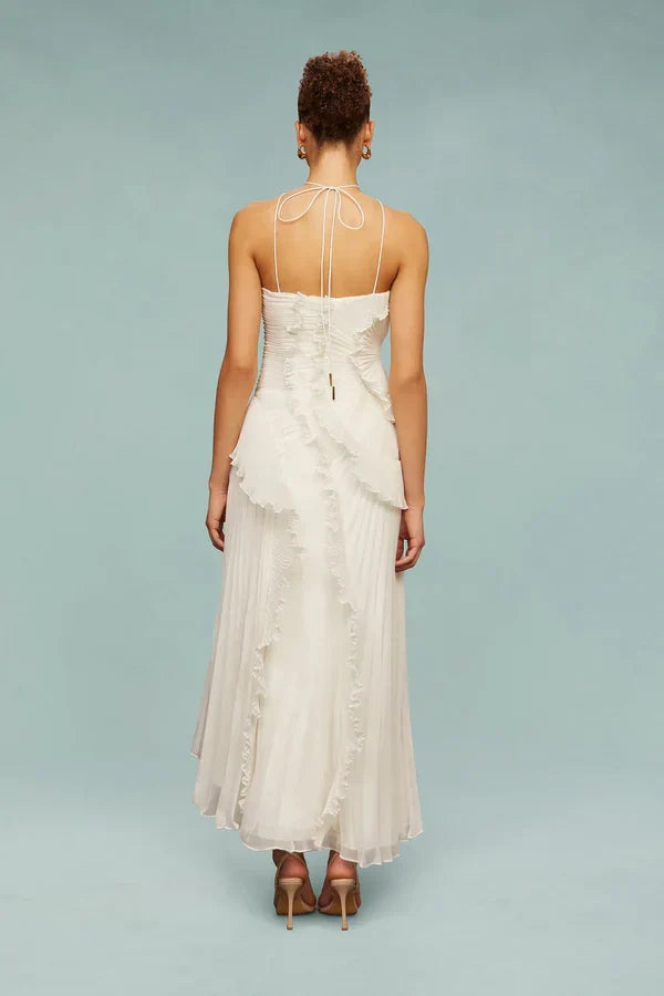 Paula - Vestido con Volantes en Espiral