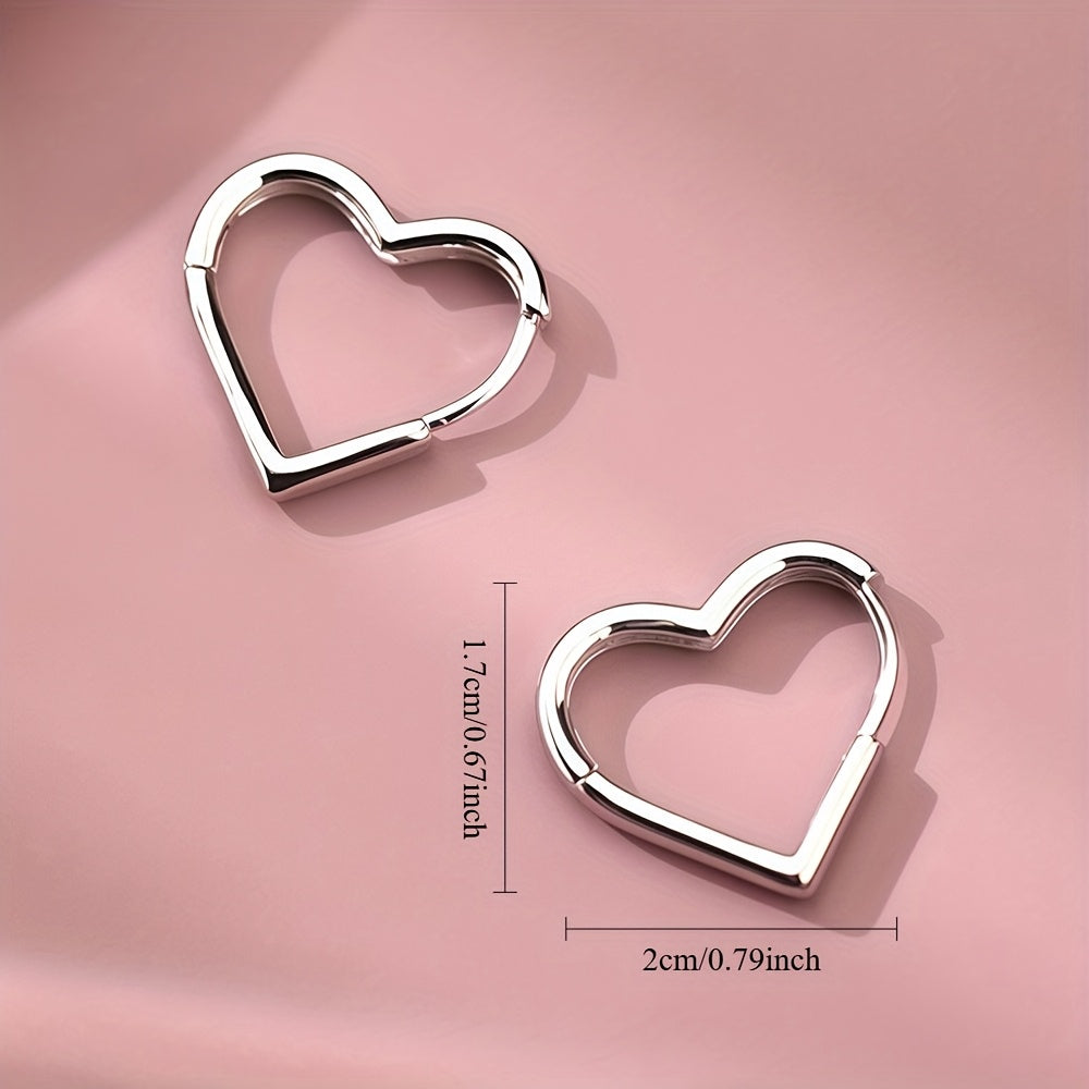 Pilar - Pendientes Dorados en Forma de Corazón de Acero Inoxidable