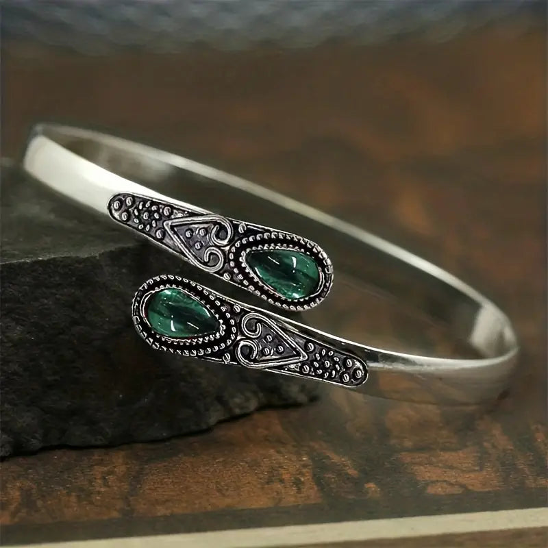 Irene - Pulsera Esmeralda Devereux | Oro Blanco