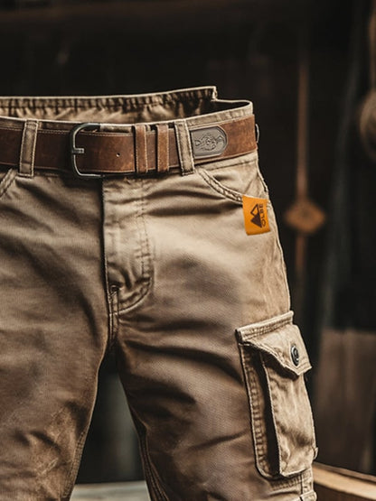 Marcos - Short Cargo Retro con Múltiples Bolsillos