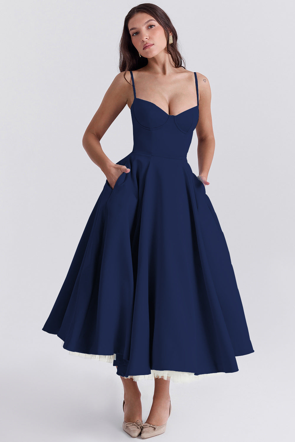 Andrea - Vestido Midi Romántico de Verano