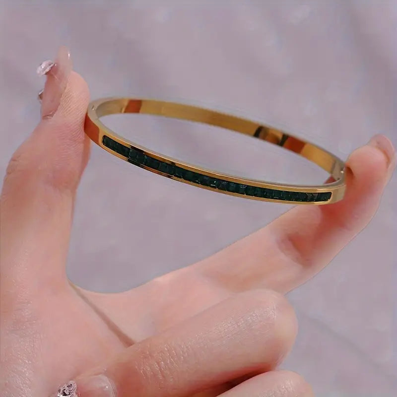 Fernanda - Pulsera Celeste Viride | Dorado