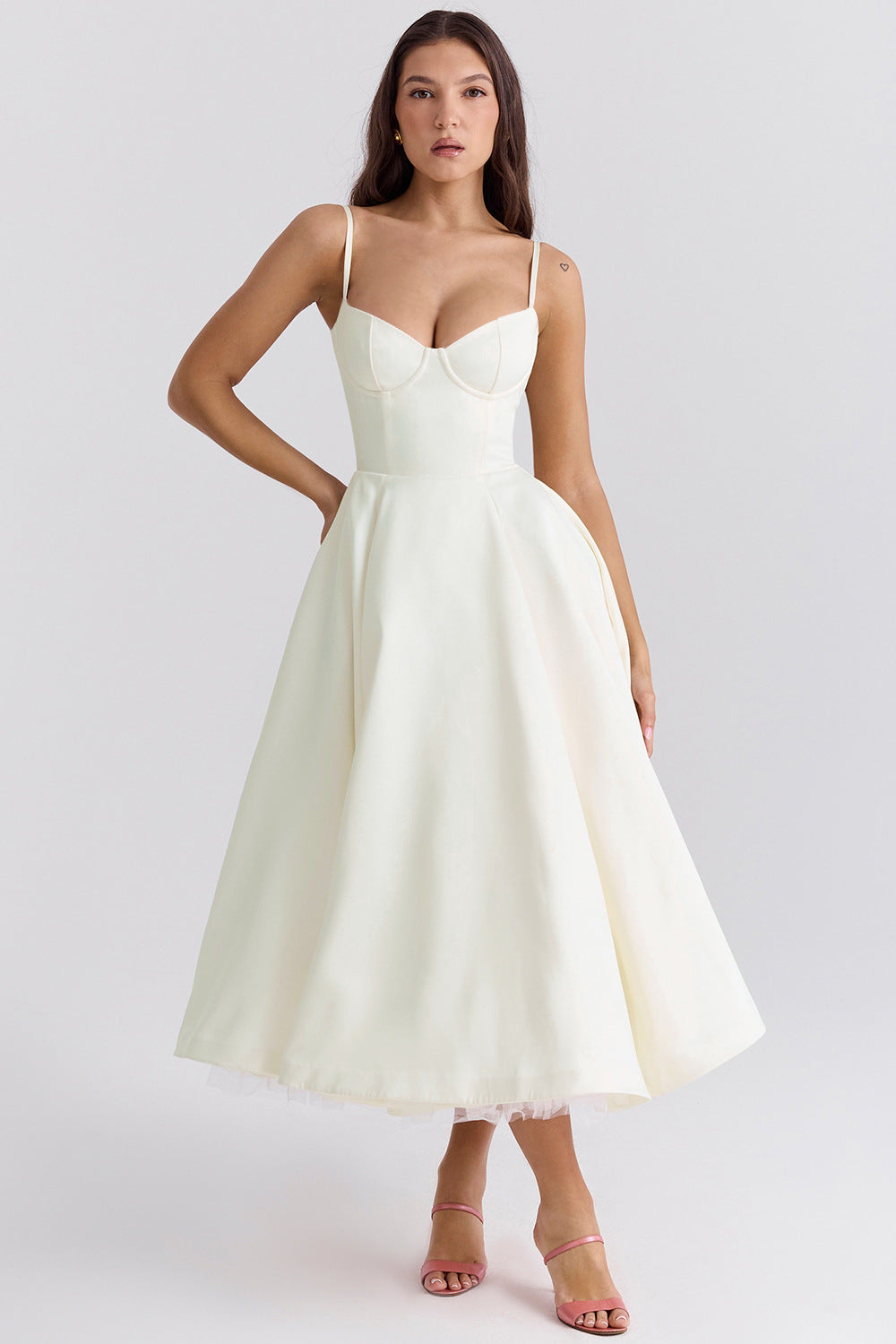 Andrea - Vestido Midi Romántico de Verano