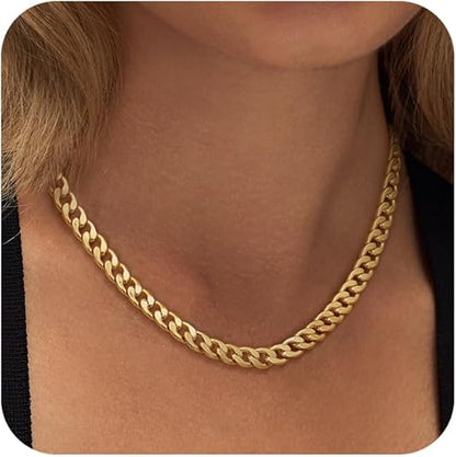 Leonor - Collar Chunky con Eslabones Cubanos