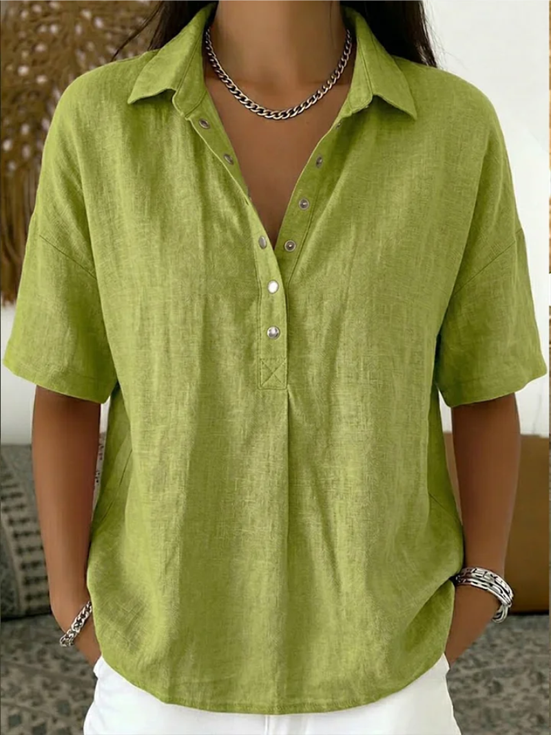 Tessa - Blusa con Cuello y Detalle de Botones