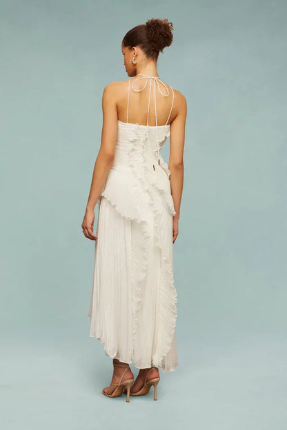 Paula - Vestido con Volantes en Espiral