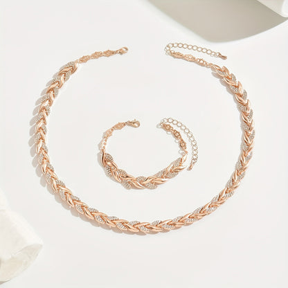 Berta - Set de Joyas de Espiga con Cristales