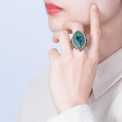 Raquel - Anillo Regente de Esmeralda | Dorado