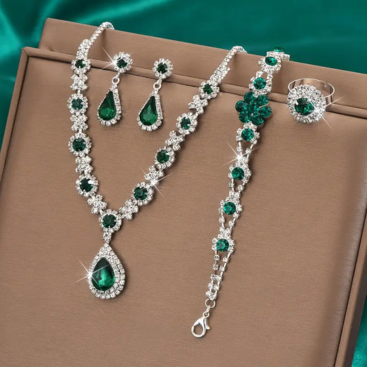 Beatriz - Set de Joyas Adriana Lysandre | Oro Blanco