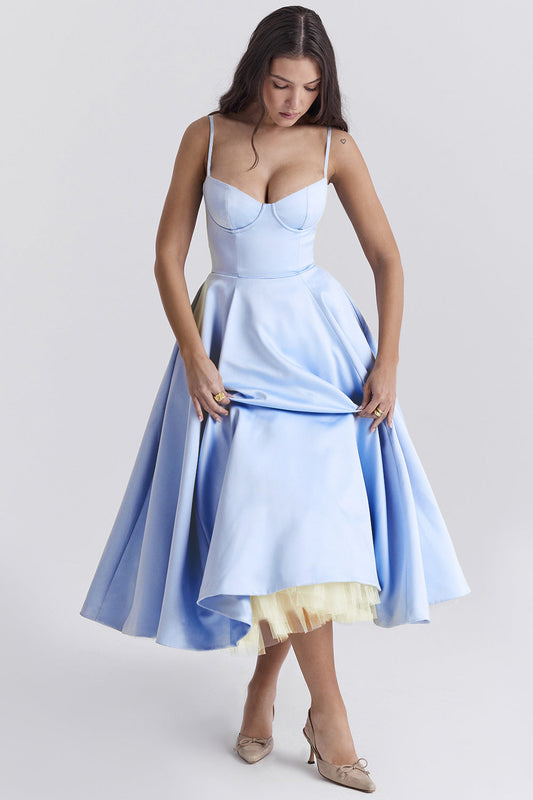 Andrea - Vestido Midi Romántico de Verano