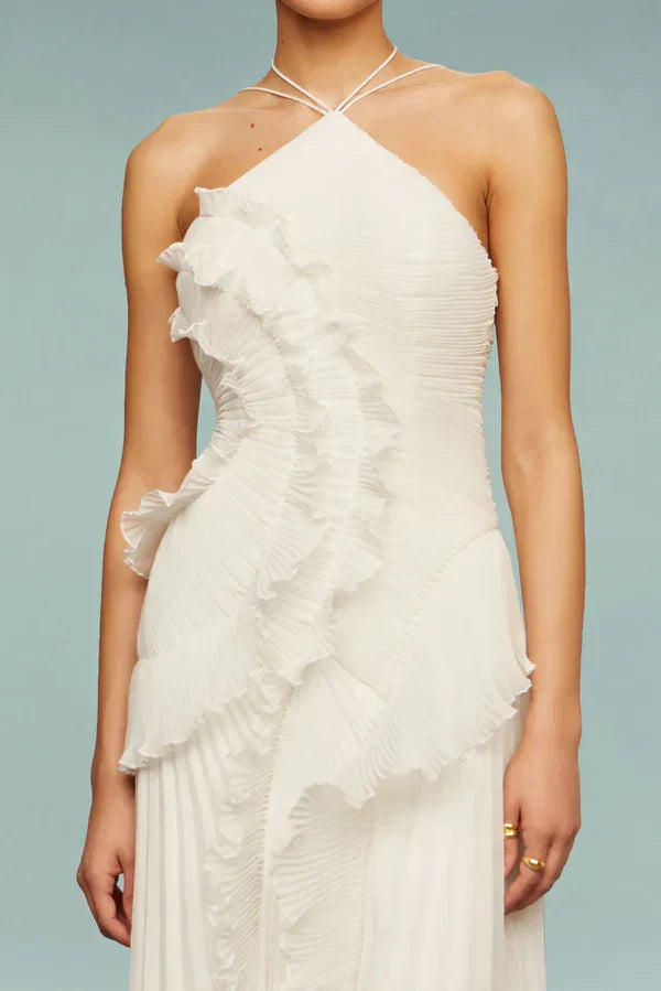 Paula - Vestido con Volantes en Espiral