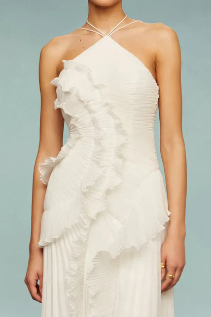 Paula - Vestido con Volantes en Espiral