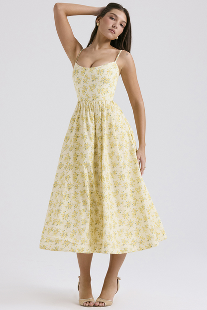 Estrella - Vestido Midi de Verano Elegante Estilo Corsé