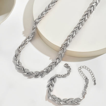 Berta - Set de Joyas de Espiga con Cristales