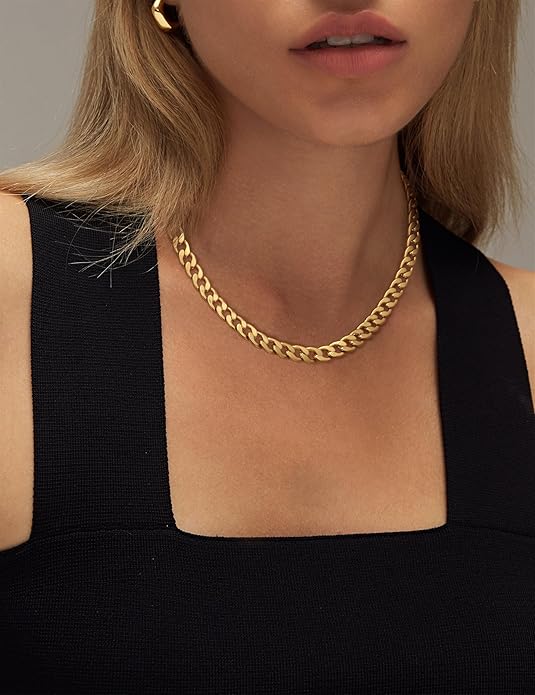 Leonor - Collar Chunky con Eslabones Cubanos