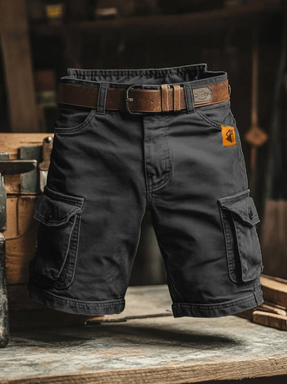 Marcos - Short Cargo Retro con Múltiples Bolsillos