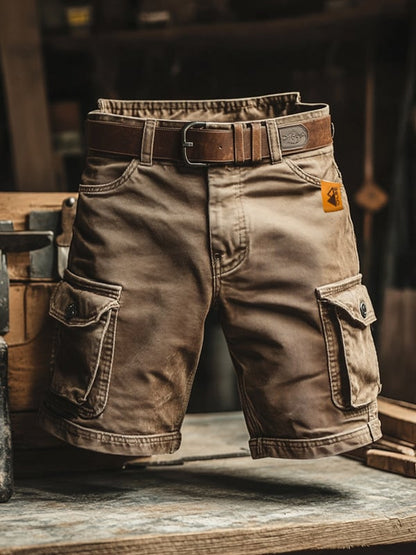Marcos - Short Cargo Retro con Múltiples Bolsillos