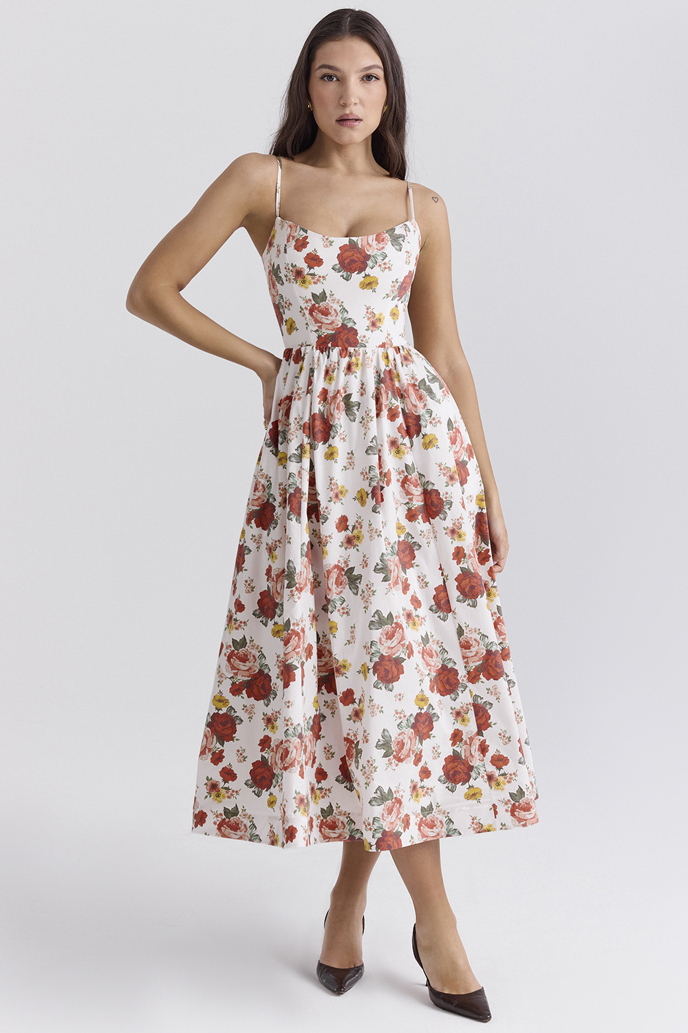 Estrella - Vestido Midi de Verano Elegante Estilo Corsé