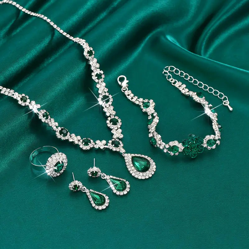Beatriz - Set de Joyas Adriana Lysandre | Oro Blanco