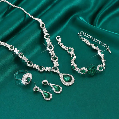 Beatriz - Set de Joyas Adriana Lysandre | Oro Blanco