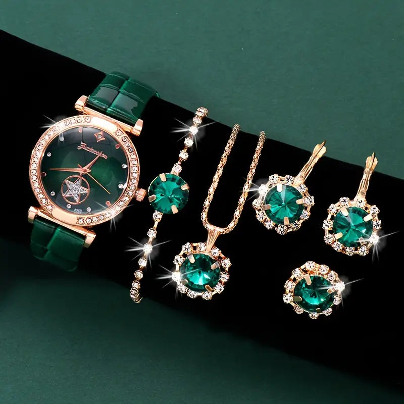 Ainhoa - Set de Joyas Verdantra Timecourt | Dorado