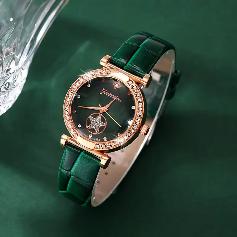 Ainhoa - Set de Joyas Verdantra Timecourt | Dorado