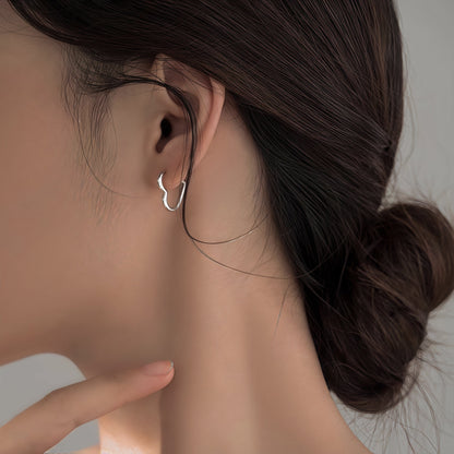 Pilar - Pendientes Dorados en Forma de Corazón de Acero Inoxidable