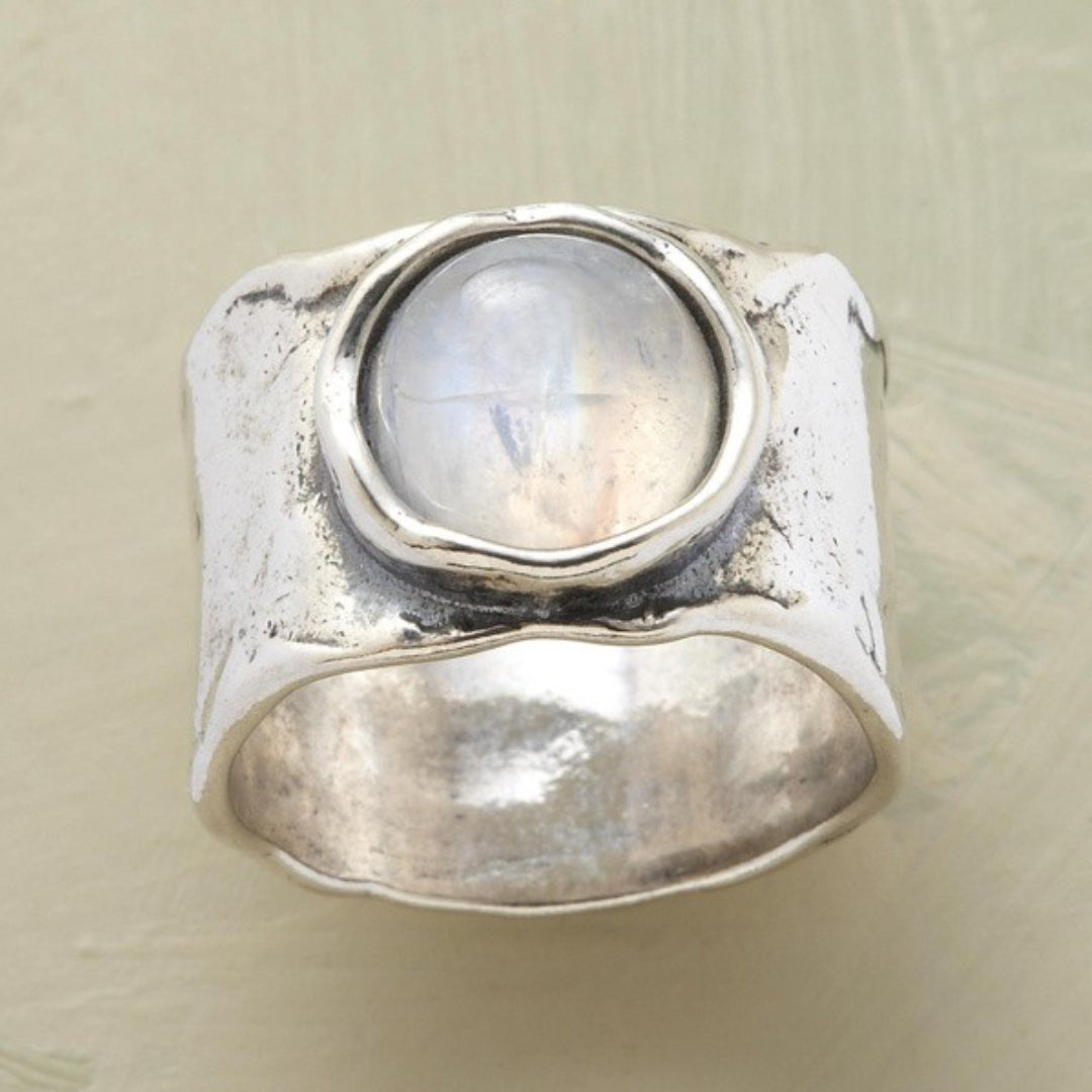 Reyes - Anillo Boho de Piedra Lunar