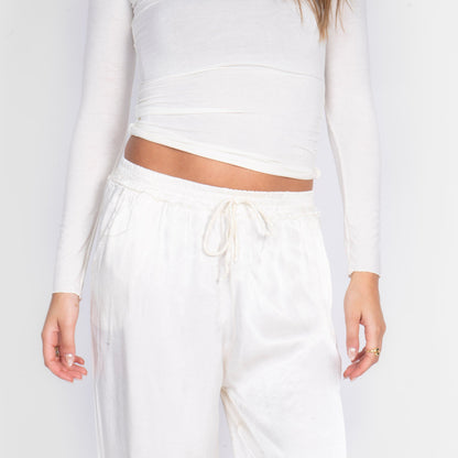 Isabel - Pantalón Satén de Pierna Ancha