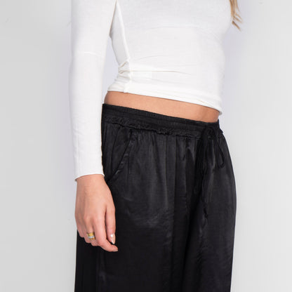 Isabel - Pantalón Satén de Pierna Ancha