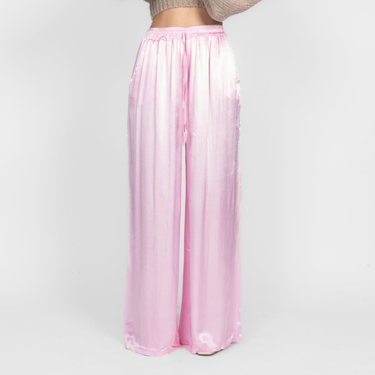 Isabel - Pantalón Satén de Pierna Ancha