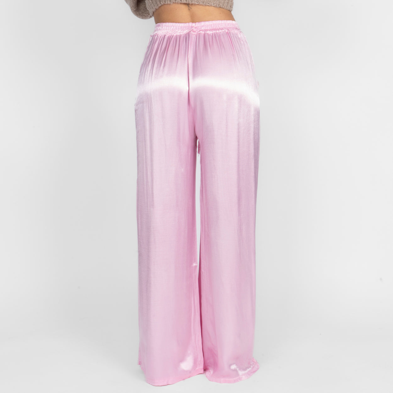 Isabel - Pantalón Satén de Pierna Ancha