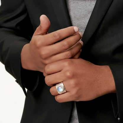 Reyes - Anillo Boho de Piedra Lunar
