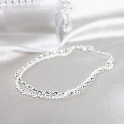 Amparo - Set de Pulseras Plateadas Elegantes con Piedras de Circonio
