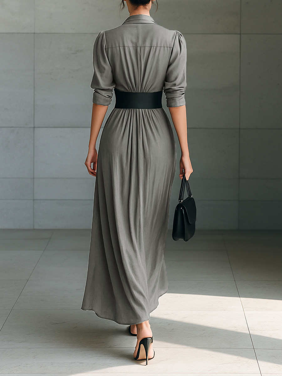 Zoe - Vestido Maxi Plisado
