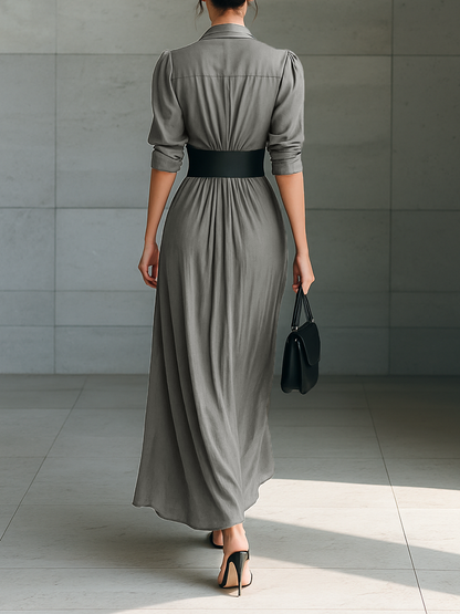 Zoe - Vestido Maxi Plisado